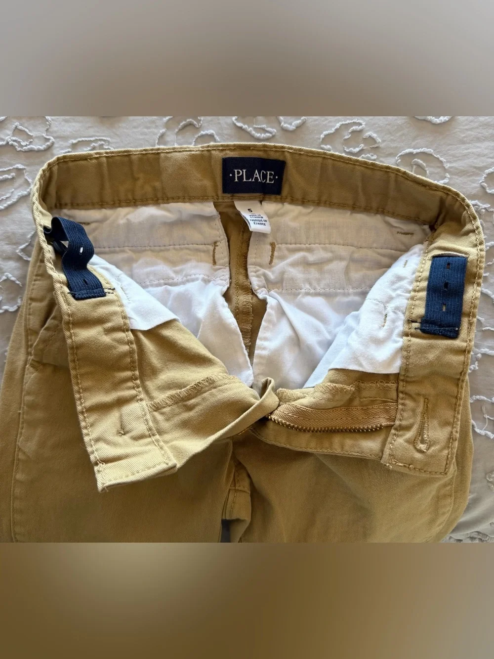 The Children's Place Boys Chino Pants Bundle (2 Pairs) Khaki Tan Black Size 5